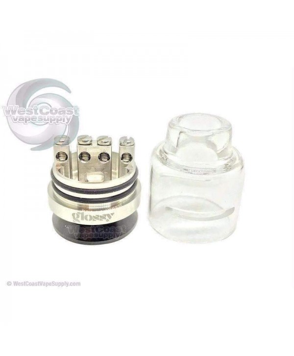 Glossy Glass Bottom Feed RDA W/ Free GLOSSY FLAVORS 180ml Bottle